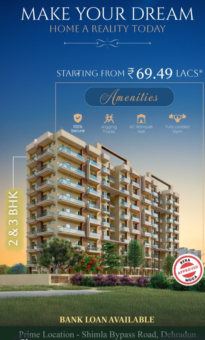 2/3 bhk spacious apartments